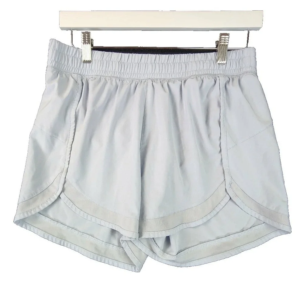 Gaiam Active Running Shorts‎ Light Blue Womens Size M Mesh Trim Athletic Workout